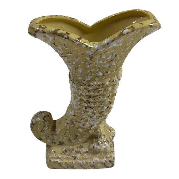 Vintage MCM Savoy Speckle Vase Splatter Art Cornucopia Excellent Condition - Picture 3 of 7